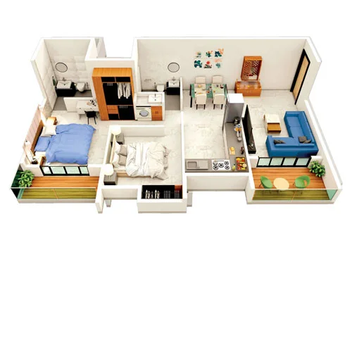 7 Verve Ravet 2BHK Floorplan